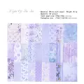 Vintage-Scrapbooking-Papierset Iris Night mit Blumenmustern und Schmetterlingen in Hellviolett - Nacht der Iris