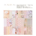 Vintage Rose Story scrapbooking paper set with 50 sheets of floral white kraft paper - Rose Story