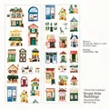 European street architecture die-cut washi tape for journaling 70mm x 2m size - 1. Street Buildings