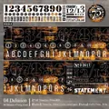 Industrial retro style decorative tape with numbers and letters in yellow and brown - Vintage Notes-4. Love Delusion