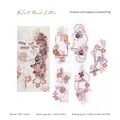 Vintage walnut hand letter PET stickers with floral and frame designs for scrapbooking - Walnut Message