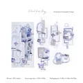 Island Love Song PET stickers in Klein blue and lavender for DIY journal decorating - Island Love Song