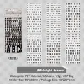 Wasserfeste schwarze PET Alphabet- und Zahlenaufkleber für DIY-Planer, 6er-Set - Mitternachts-Pochen