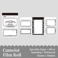 Vintage Notizblock mit Silberfolienprägung und Retro-Filmrahmenmotiven aus Spezialpapier - Vintage-Filmrolle
