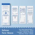 Selene New Moon vintage silver foil embossed notes, 15 sheets of specialty art paper for journaling - Selene New Moon