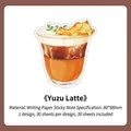 Note adesive acquerello Latte Pompelmo su carta da scrivere, 80x88mm, set da 30 - Latte al Pompelmo