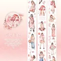 Cherry Blossom character theme washi tape for journaling, 45mm x 2m sticker roll - Cherry Blossom Roaming