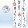 Watercolour style girl washi tape 45mm x 2m for scrapbooking and DIY journals - Dreaming of Endless Summer