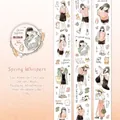 Spring Whispers washi tape with watercolor female characters and pets for DIY scrapbooking - Spring Whispers