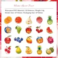 Adesivi Water Spirit Fruit in PET impermeabile con 20 disegni geometrici di frutta - Spirito di Frutta