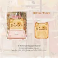 Kitten toast shaped decorative paper stickers set for journaling, 30 cute sheets pack - Cat Toast