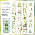 Summer Ice Enjoyment PET tape set with floral garden illustrations 4 rolls 60mm wide - Garden Landscape (Summer Ice) / Summer Ice Enjoyment