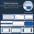 Washi Tape der Serie Daily Mark mit blau-weißen Kalenderaufklebern für Journale - Tägliche Aufzeichnungen