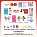 Sweet Radio DIY scrapbook kit with 24 pieces of mixed media paper and stickers - Sweet Radio