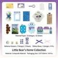 Kit de scrapbooking DIY de 24 piezas con pegatinas y lazos Sweet Home - Hogar del Osito