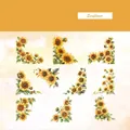 Retro Story sunflower theme sticker set with 10 vintage floral DIY scrapbooking designs - Sunflower