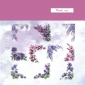 Purple vine watercolor floral scrapbooking stickers with lavender and rose patterns - Purple Vine