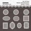 Baroque frame stickers set with 10 pieces of embossed 3D foam and washi paper material - Baroque Frame