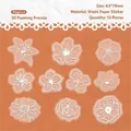 Floral corner washi paper stickers with 3D foam texture for DIY journal decoration - Plain Flower