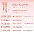 Süße PET Sticker Set Süßigkeiten Fabrik mit 15 Motiven für Scrapbooking und Basteln - Süßigkeitenfabrik