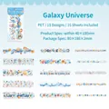 Starry Galaxy PET stickers set for scrapbooking featuring 15 unique cosmic designs - Galaxy Universe