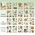 Woodland animals PET sticker set featuring 20 watercolor forest creature designs - Woodland Animals