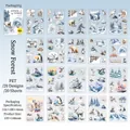 PET Snow Forest animal stickers for journaling with polar bears and reindeer designs - Snowy Forest