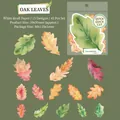 Adesivi a foglia di quercia ad acquerello per scrapbooking con toni verdi e gialli - Oak Leaf