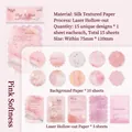 Set de papel rosa encaje calado para álbumes de recortes y collages - Rosa Y Suave