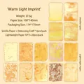 Papel decorativo vintage Warm Light Mark para scrapbooking con 24 hojas de relieve - Impronta de Luz Cálida