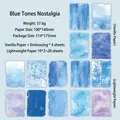Set de 24 hojas de papel para scrapbooking acuarela Blue Mood para decoración DIY - Luz Azul de Antaño