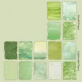 Set de 24 hojas de papel para scrapbook verde con detalles de textura gofrada de lujo - Amanecer Verde