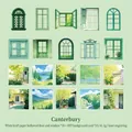Papel de scrapbooking grabado con láser serie Canterbury con tarjetas de PET - Serie Ventanas del Pueblo Canterbury