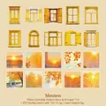 Pegatinas huecas vintage colección Menton y tarjetas PET para diarios de manualidades - Serie Ventanas del Pueblo Menton