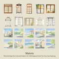 Kit de manualidades Matera con 10 ventanas cortadas con láser y 10 tarjetas decorativas - Serie Ventanas del Pueblo Matera