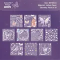 Vintage vellum butterfly collage paper with 10 semi-transparent artistic wing designs - Butterfly Wings