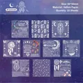 Transparente Pergamentaufkleber mit Traumfänger und Sternenhimmel für das Scrapbooking - Dreamnet Sternenhaft