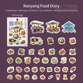 South Sea Food journal stickers set with 40 unique Southeast Asian cuisine patterns - Nanyang Food Log