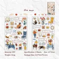 Autocollants PET vintage avec motifs chats et meubles pour décoration de scrapbooking - Anciens Jours