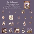 Set de pegatinas PET Maritime Travel con barcos piratas y mapas del tesoro en lila - Fantasía Púrpura