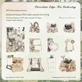 Set di adesivi vintage in Washi e PET con temi del tè per DIY journaling e decorazione - Chiacchierata al Tè di Ceramica