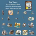 Set de 20 pegatinas PET con temática náutica antigua e ilustraciones marinas vintage - Ola Azul
