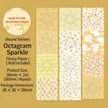 Nastro adesivo decorativo con stelle gialle e motivi geometrici per scrapbooking e DIY - Stella a Otto Punte