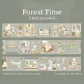 60mm PET decorative tape featuring cozy home scenes, plants and pets, 2m length - Green Plant Home-Forest Time