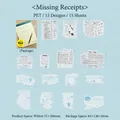 Autocollants PET de lettres vintage et reçus pour scrapbooking et décoration de journal - Facture Manquante