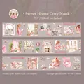 Cosy Home PET decorative tape with soft aesthetic illustrations for journaling - Green Plant Home-Sweet Home