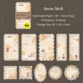 Vintage lace scrapbooking paper with coffee theme patterns and intricate hollow-out designs - Snow Melt