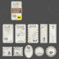 Vintage coffee themed lace decorative paper stickers for DIY journaling collage decoration - Baking