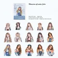 30pcs Korean PET girl stickers set with blue water color theme for journaling - Memories Of Water