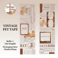 Brown PET decorative tape with vintage film frames and typography for journaling - Brown Film